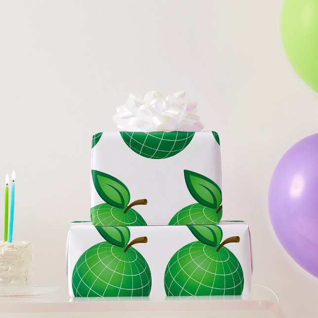Eco Globe Fruit Grönt Earth Löv Sphere Presentpapper (Skapare uppladdad)