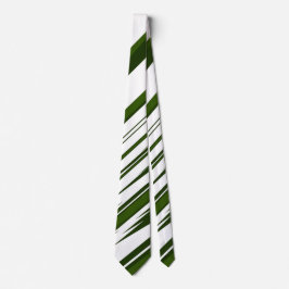 Eco Grönt & White Stripe Abstrakt Mönster Slips