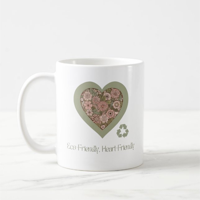 Eco & Heart-Friendly Kärlek Kaffemugg (Vänster)