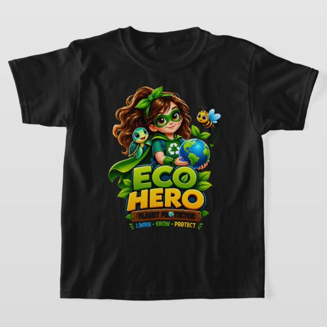 Eco Hjälte Planet Vårdare Barn T-Shirt (Laydown)