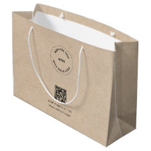 Eco Kraft Anpassad Logo & QR Presentpåse för Föret