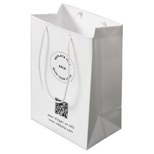 Eco Kraft Anpassad Logo & QR Presentpåse för Föret