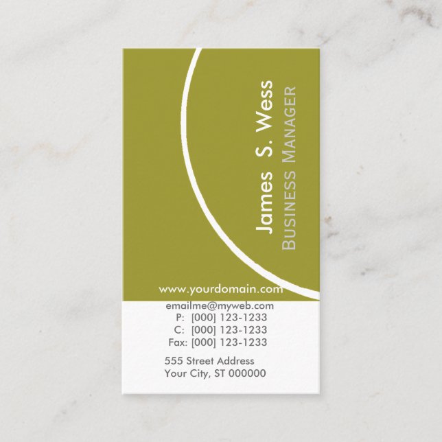 Eco Organic Grönt Business Design - säljfrämjande  Visitkort (Framsida)