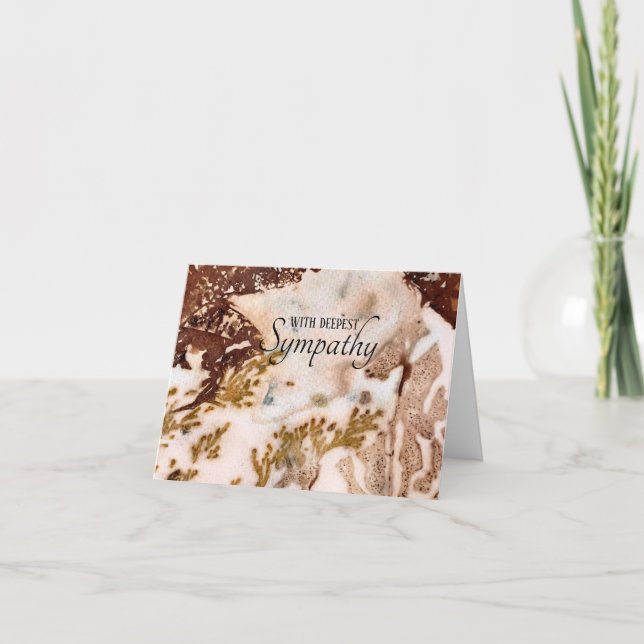 Eco Print Sympathy Card Tack Kort (Framsida)