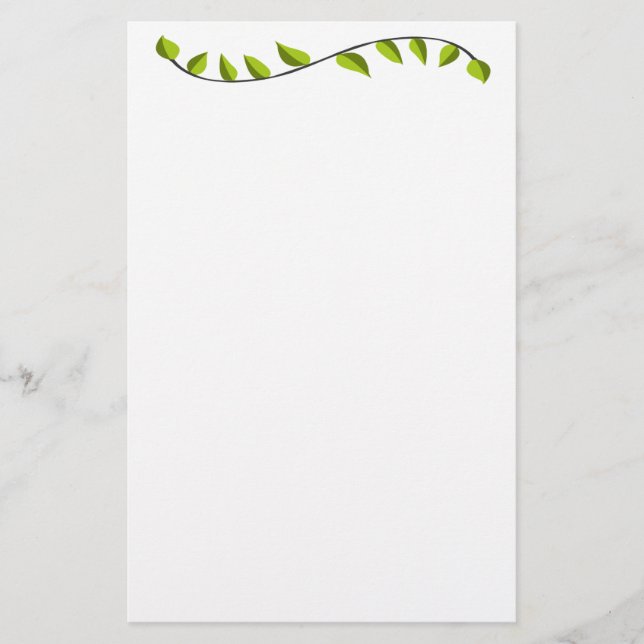 Eco Söt Finare Grönt Fantasy Gräsmatta Care Brevpapper (Framsida)