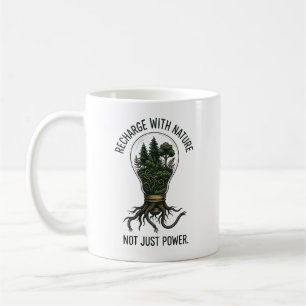 Eco-Surrealism: Ladda med natur glödlampa Kaffemugg