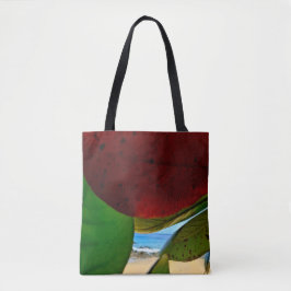 Eco Tote Bag för Tropical Löv & Ocean View Tygkasse
