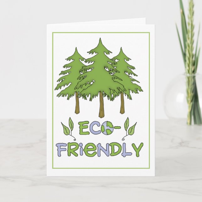 Eco vänligt hälsningkort kort (Framsida)