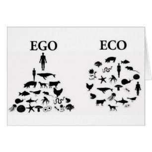 Eco vs Ego Hälsningskort