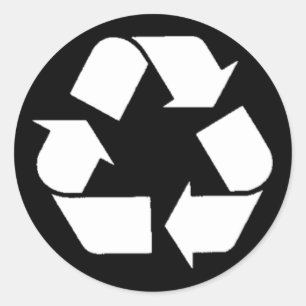 EcoFlair Sticker - Återvinna. Runt Klistermärke