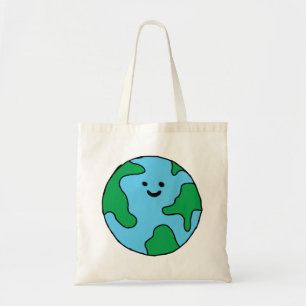 Ecofrie World Lycklig Earth Clipart Tygkasse
