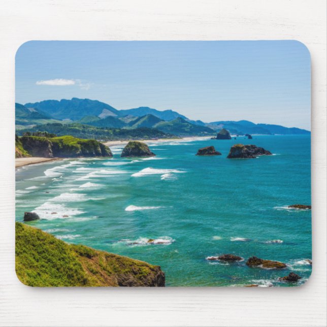 Ecola State Park, Oregon. Panorama av Crescent Musmatta (Framsidan)