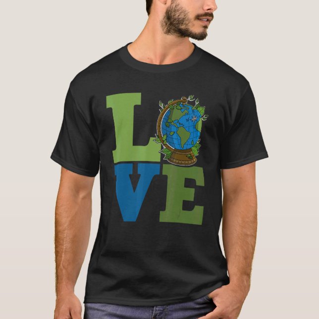 Ecologist environmental protection animals plants  t shirt (Framsida)