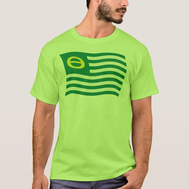 Ecology Movement Flagga Shirt Tee (Framsida)