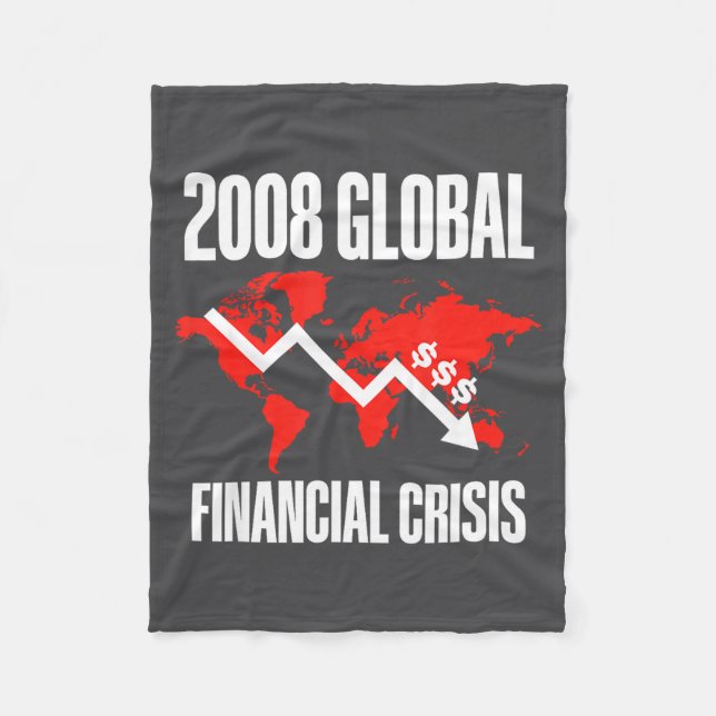 Economic Humor, 2008 Global Financial Crisis Funny Fleecefilt (Framsidan)