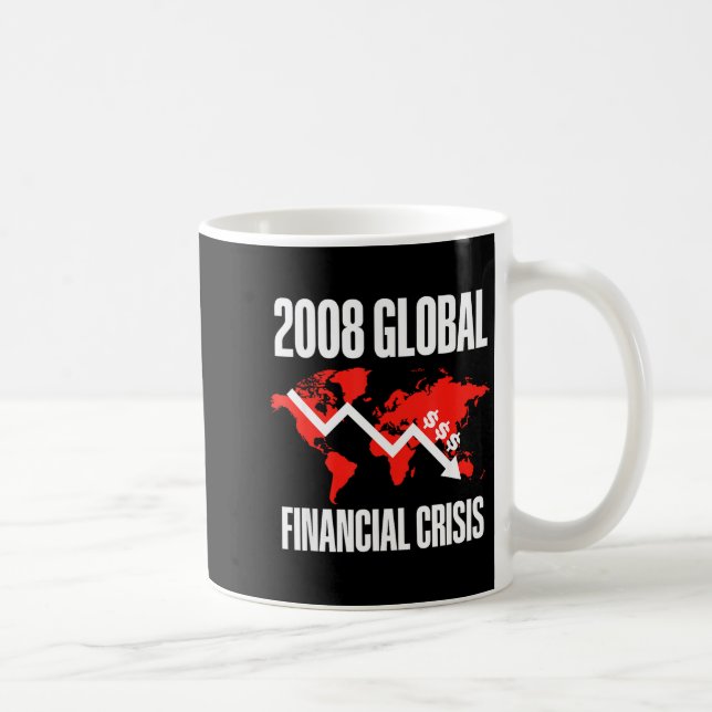 Economic Humor, 2008 Global Financial Crisis Funny Kaffemugg (Höger)