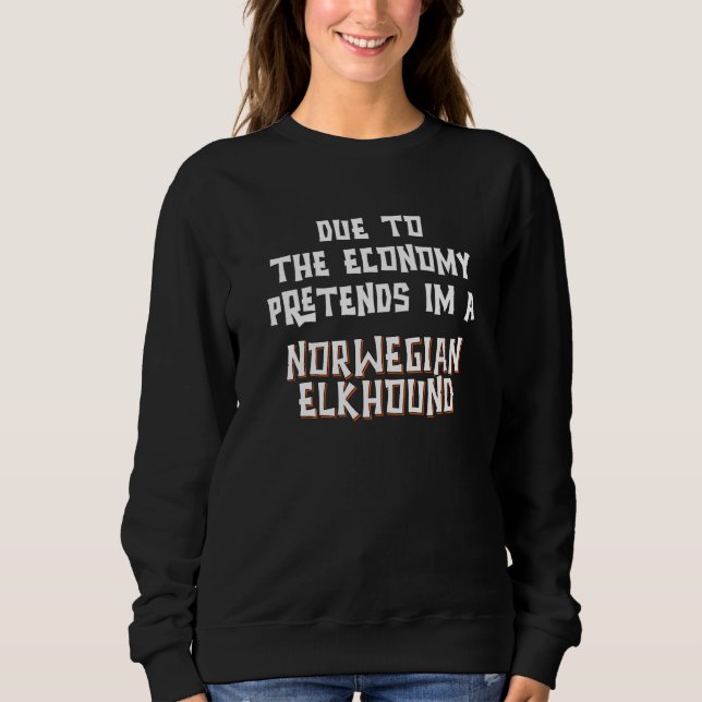Economy Pretend NORWEGIAN ELKHOUND Easy Halloween  T Shirt (Framsida)