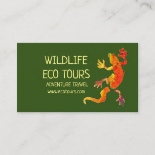 Ecos resor äventyr tours business gecko willife visitkort