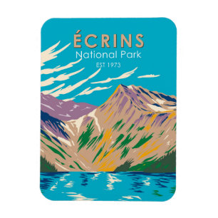 Ecrins nationalpark Dauphine Alpernas Frankrike Magnet