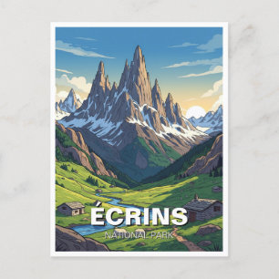 Écrins nationalpark Frankrike Travel Vykort