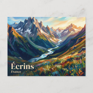 Écrins nationalpark Frankrike Vykort