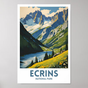 Ecrins nationalpark - minsta reservoar poster