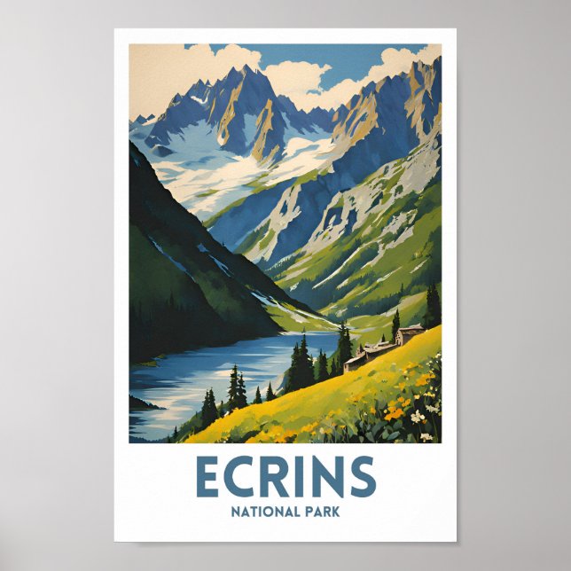 Ecrins nationalpark - minsta reservoar poster (Framsidan)