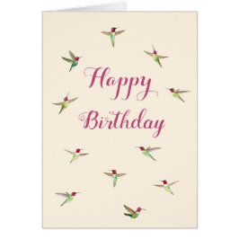 Ecru Anna's Hummingbird Birthday Card Hälsningskort