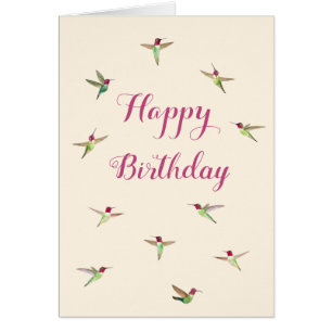 Ecru Anna's Hummingbird Birthday Card Hälsningskort