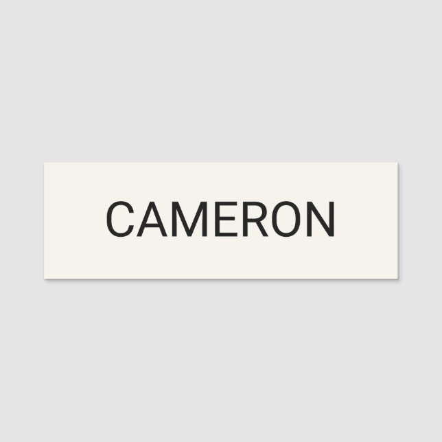 Ecru Classic Namn bricka Magnetic eller Pin Profes Namnbricka (Framsida)