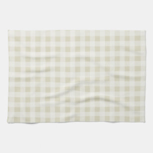 Ecru Gingham; Kontrollerad Kökshandduk
