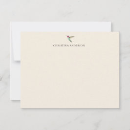 Ecru Hummingbird Anteckningskort