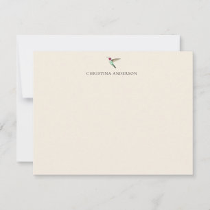 Ecru Hummingbird Anteckningskort