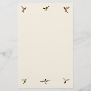 Ecru Hummingbird Stationery Papper