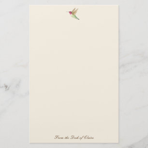 Ecru Hummingbird Stationery Papper
