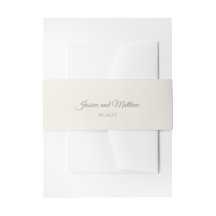 Ecru-inbjudan Belly Band