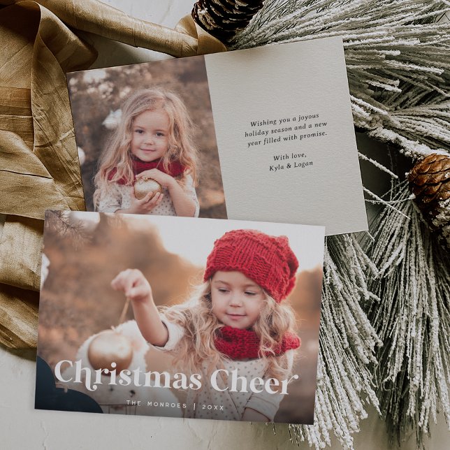 Ecru | Julturen två Photo Julkort (Skapare uppladdad)