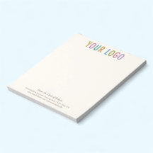 Ecru Kräm Elfenben Notisblock Anpassad Logo Person