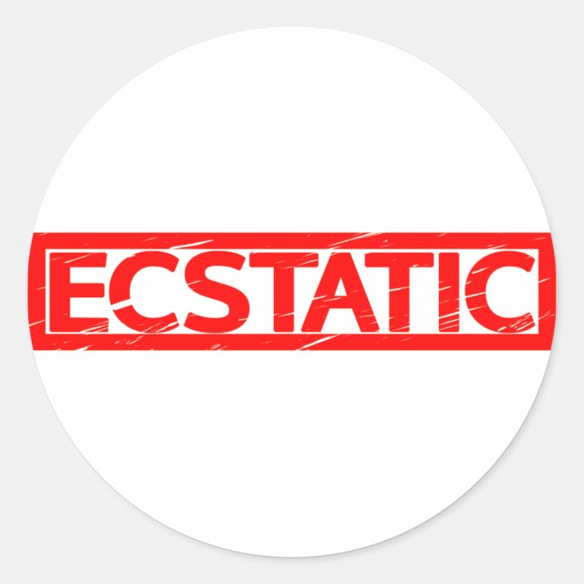 Ecstatisk Frimärke Runt Klistermärke (Framsida)