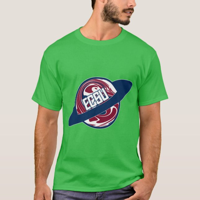 ECSU Eastern Connecticut State University Planet T Shirt (Framsida)