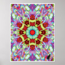 Ectoplasm Kinetic Collage Kaleidoscope Poster