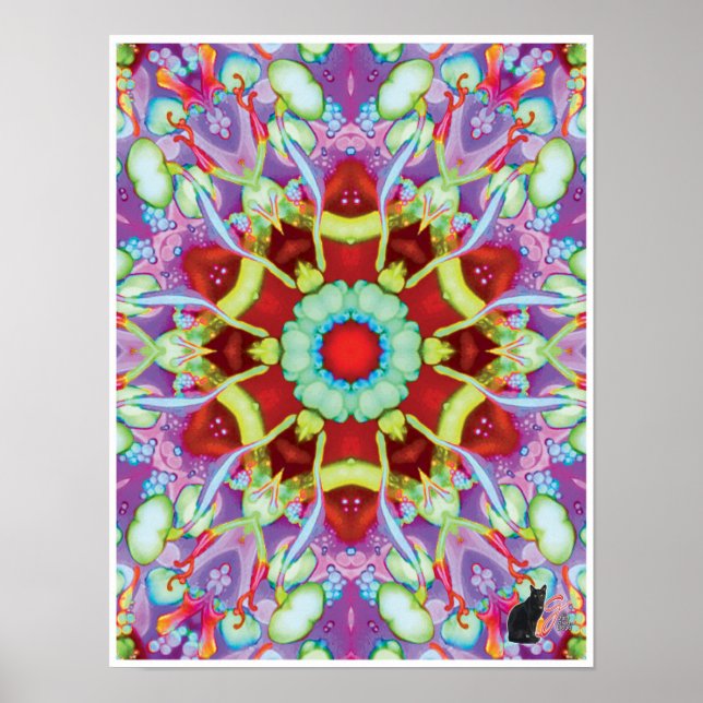 Ectoplasm Kinetic Collage Kaleidoscope Poster (Framsidan)