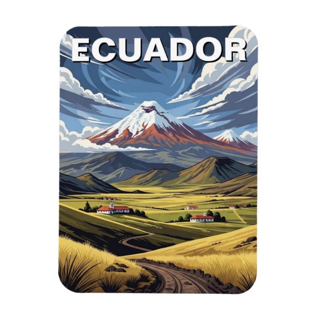 Ecuador Avenue of the Volcanoes resa Magnet (Vertikal)