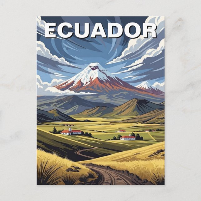 Ecuador Avenue of the Volcanoes resa Vykort (Framsida)