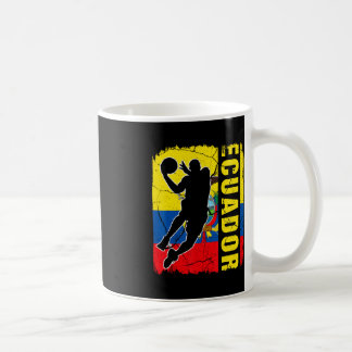 Ecuador Basketball Player Ecuador Flagga Basketba Kaffemugg