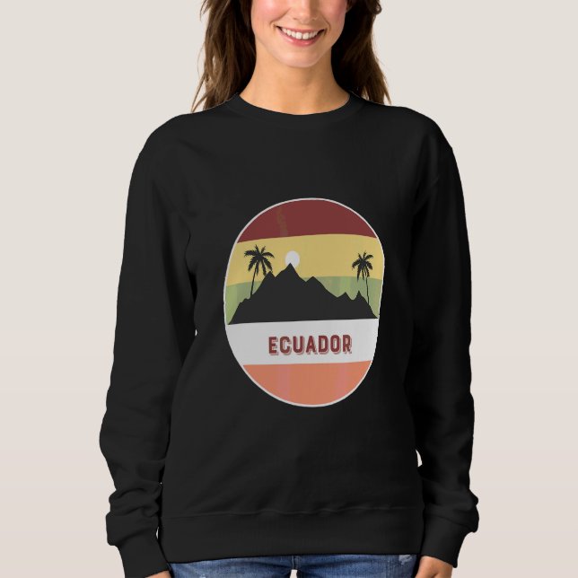 Ecuador Berg Och Palmer T Shirt (Framsida)
