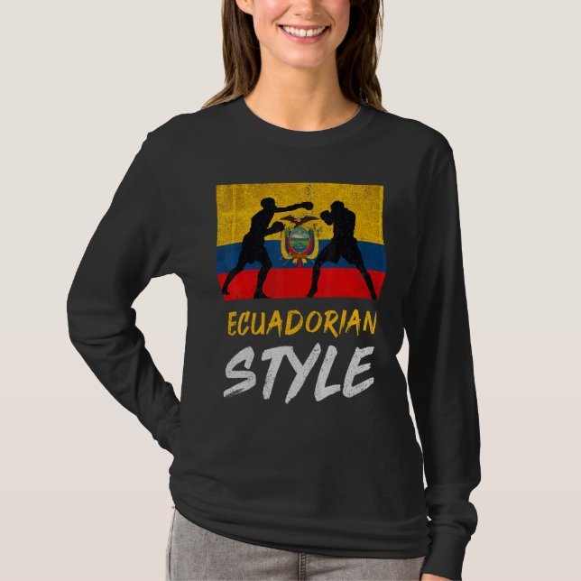 Ecuador Boxing Stil Ecuador Pride Boxing Manar B T Shirt (Framsida)