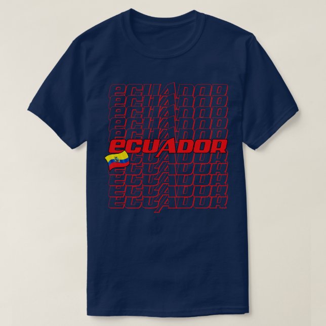 Ecuador Cascade-text T Shirt (Design framsida)
