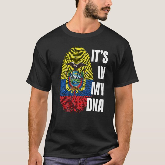 Ecuador, Ecuador, Ecuador, Ecuador, Flagga T Shirt (Framsida)
