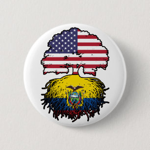 Ecuador ecuadorian amerikansk USA träd rötter flag Knapp